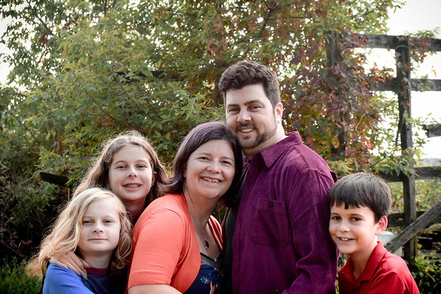 Elaine Denton with her family. Photo by Tanya Jennison